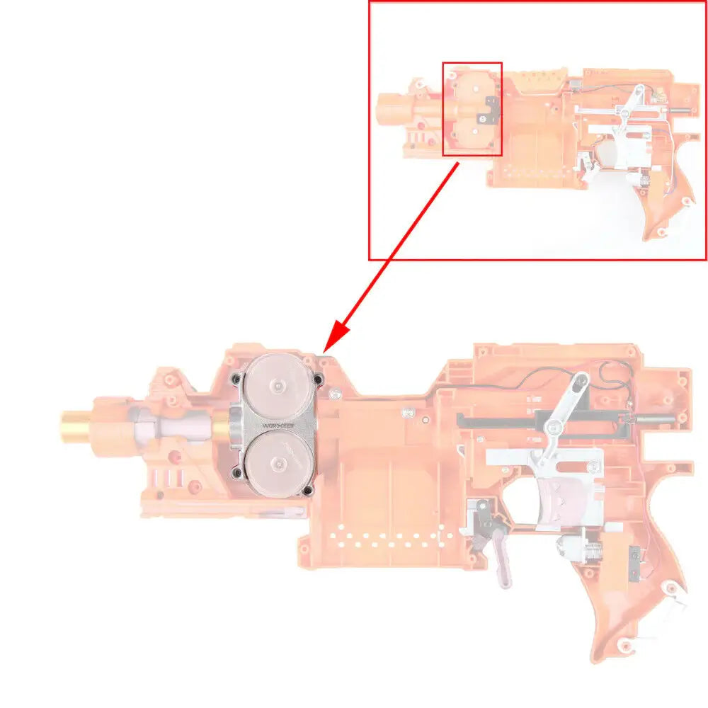 Worker Flywheel Upgrade Metal Cage for Nerf Stryfe / Rapidstrike CS-18 Blaster-Kublai-Kublai