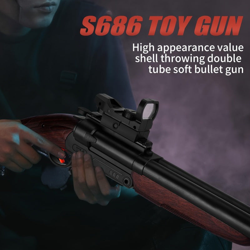 S686 Soft Bullet Gun, Simulation Soft Bullet Shell Ejection Toy Gun