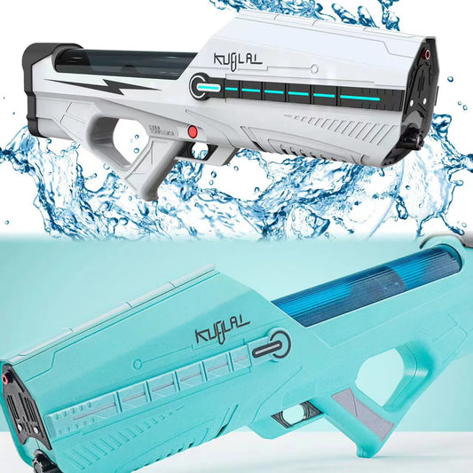 Kublai S2 Electric Water Gun Bundle Set, Electric Squirt Auto Refill Summer Pool Beach Toy Cool Lights