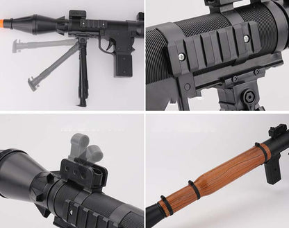 Manual RPG Rocket Launcher Rubber Head Ammo Toy Blaster