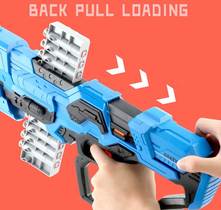 XH Manual Clip-Fed Sci-Fi Foam Dart Blaster w/ Target-Kublai-Kublai