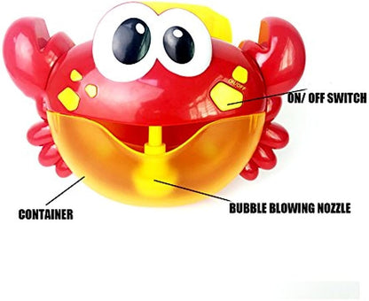 Bathtub Bath Toy Crab Bubbler Bubble Machine with Nursery Rhyme for Baby Toddlers (US/UK Stock)-Biu Blaster-Uenel