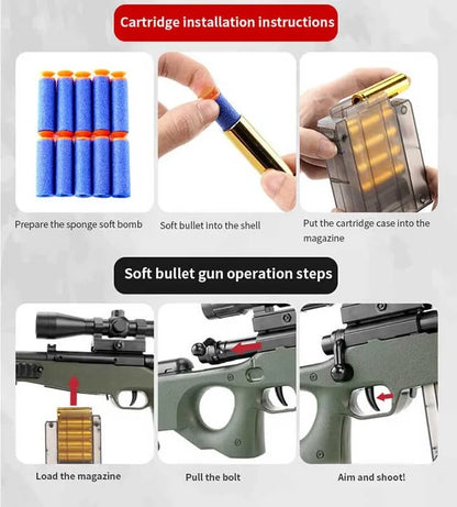 AWM Shell Ejection Sniper Rifle Toy Gun