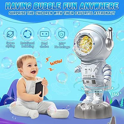 Rechargeable Robot Bubble Machine Maker for Kids Toddlers Rotating 90° & 360°, Max 12000+ Bubbles/min (US Stock)-Biu Blaster-Uenel