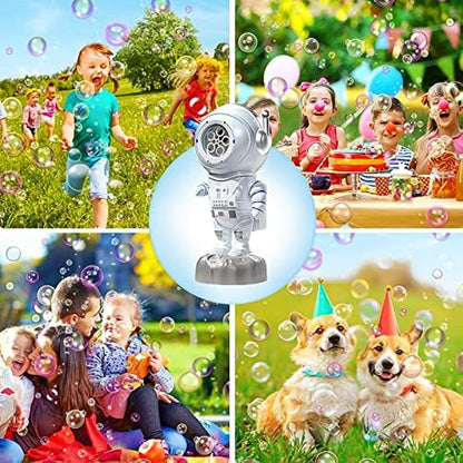 Rechargeable Robot Bubble Machine Maker for Kids Toddlers Rotating 90° & 360°, Max 12000+ Bubbles/min (US Stock)-Biu Blaster-Uenel