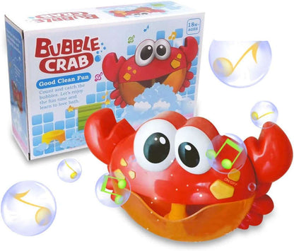 Bathtub Bath Toy Crab Bubbler Bubble Machine with Nursery Rhyme for Baby Toddlers