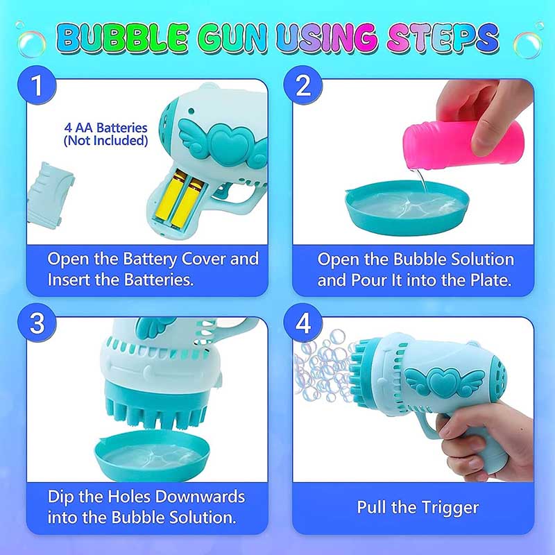 32-Hole Electric Mini Bazooka Bubble Gun Machine (US Stock)-Biu Blaster-Uenel