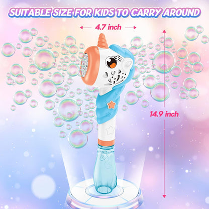 Unicorn Electric Bubble Wand Outdoor Toys for Kids Toddlers