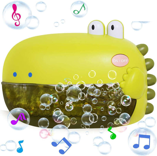 Dinosaur Bubble Machine Maker Toddler Baby Bath Toy with 12 Children’s Songs, 1000+ Bubbles Per Minute (US Stock)-Biu Blaster-Uenel