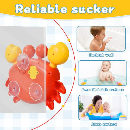 Automatic Bubble Crab Baby Bathtub Toys for Toddlers with Music