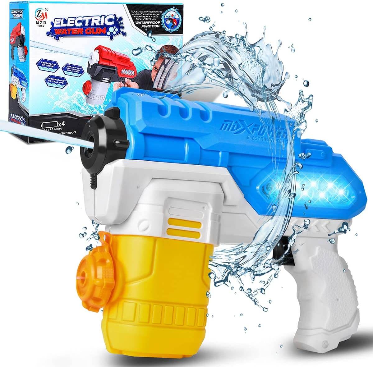 Long Range Electric Water Blaster with LED Light-Biu Blaster-blue-Uenel