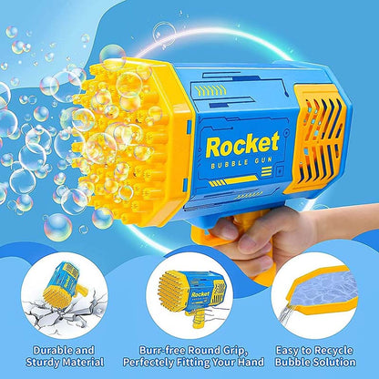 69-Hole Rocket Bubble Gun Blower Machine with Light (US Stock)-Biu Blaster-Uenel