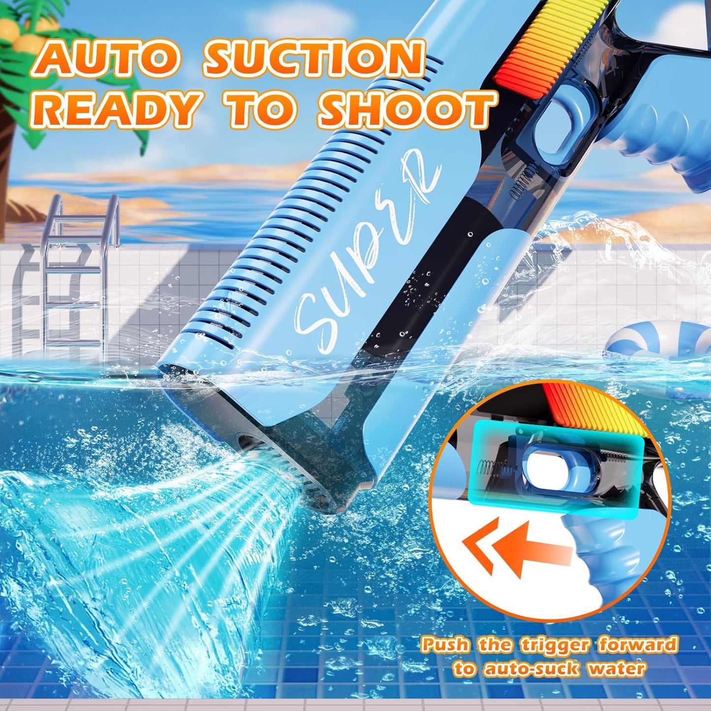 Fully automatic large capacity electric burst water gun