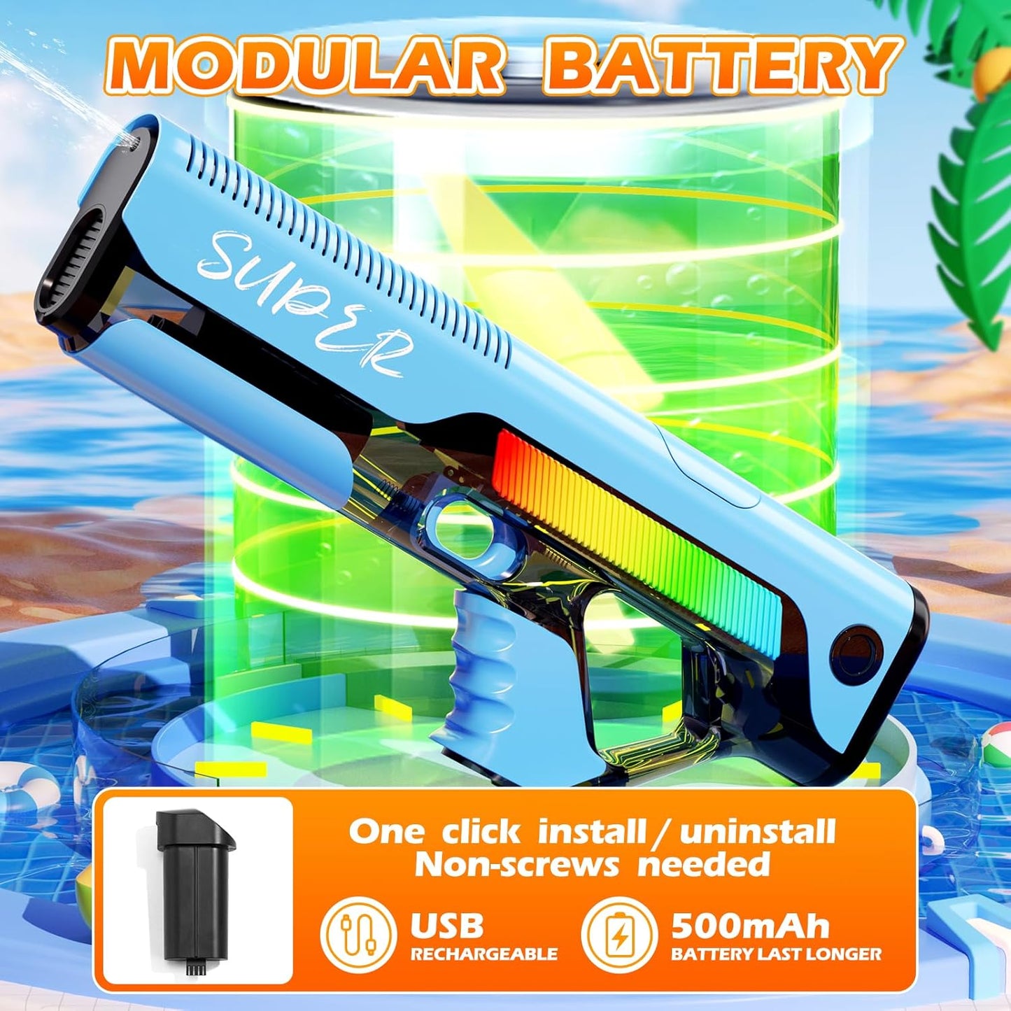 Fully automatic large capacity electric burst water gun