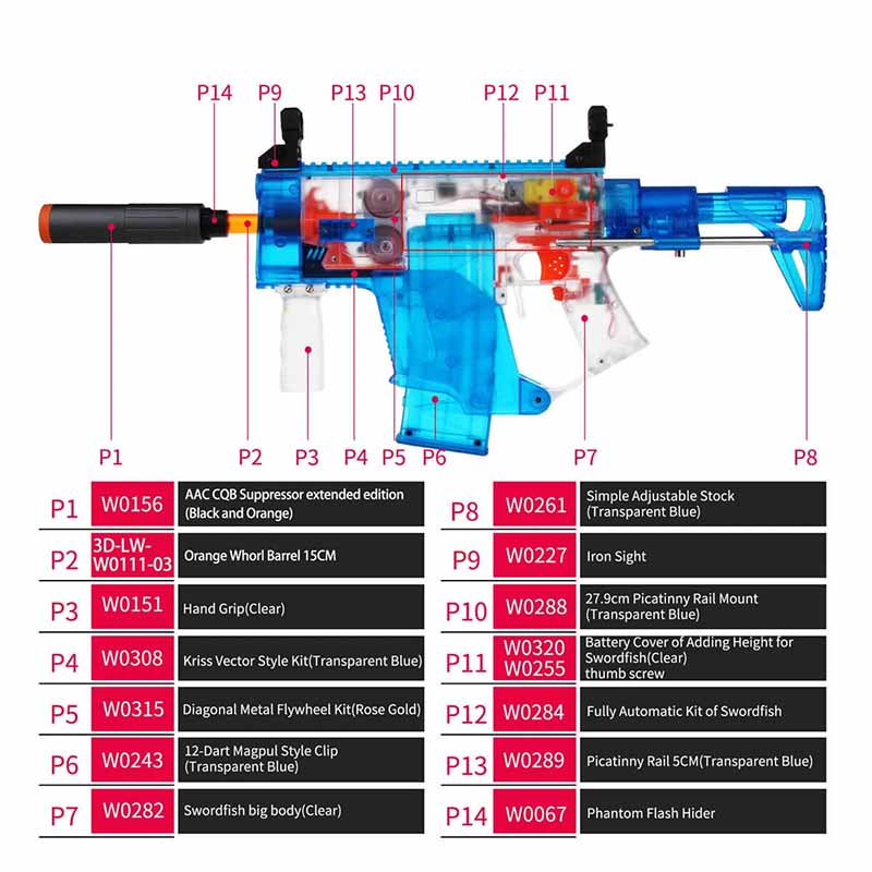 Worker Swordfish Foam Blaster Full Auto Kit-Kublai-Kublai