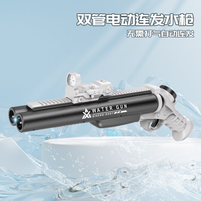 Double-barrel electric burst water gun