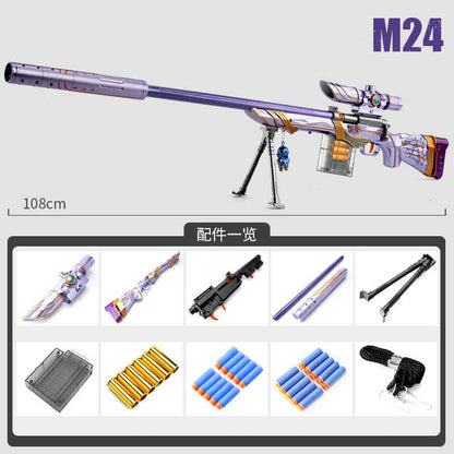 LC M24 Manual Shell Ejection Top-Fed Foam Blaster-Kublai-purple-Kublai