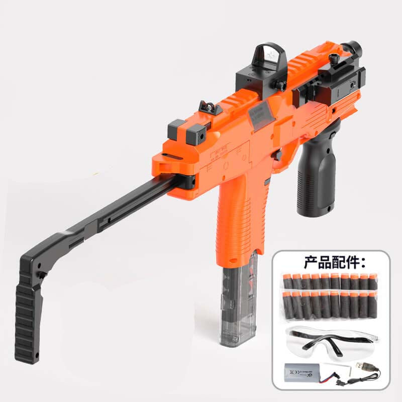 MP9 Electric Full Auto EVA Foam Dart Blaster SMG Toy-Kublai-orange-Kublai