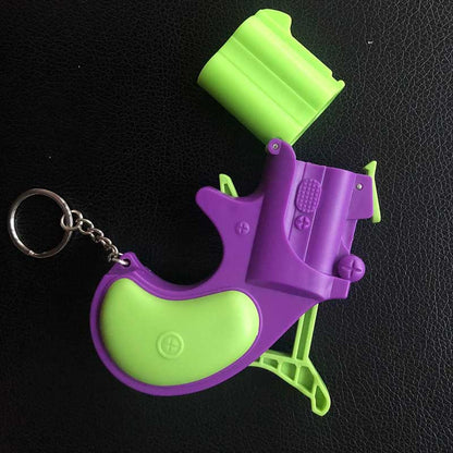 Carrot Double Barrel Mini Keychain Gel Ball Blaster