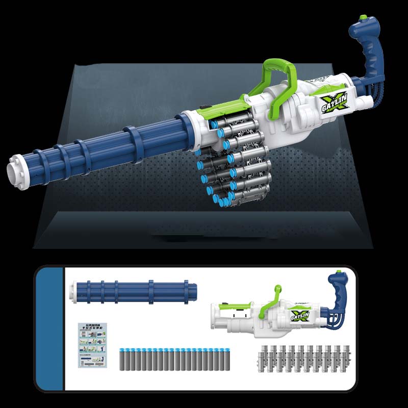 Manual Action Gatling Belt Fed Foam Dart Blaster