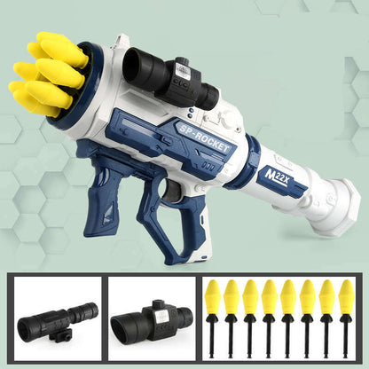 M22X 8-Hole Semi-Auto Rocket Launcher EVA Dart Blaster-Kublai-blue white-Kublai