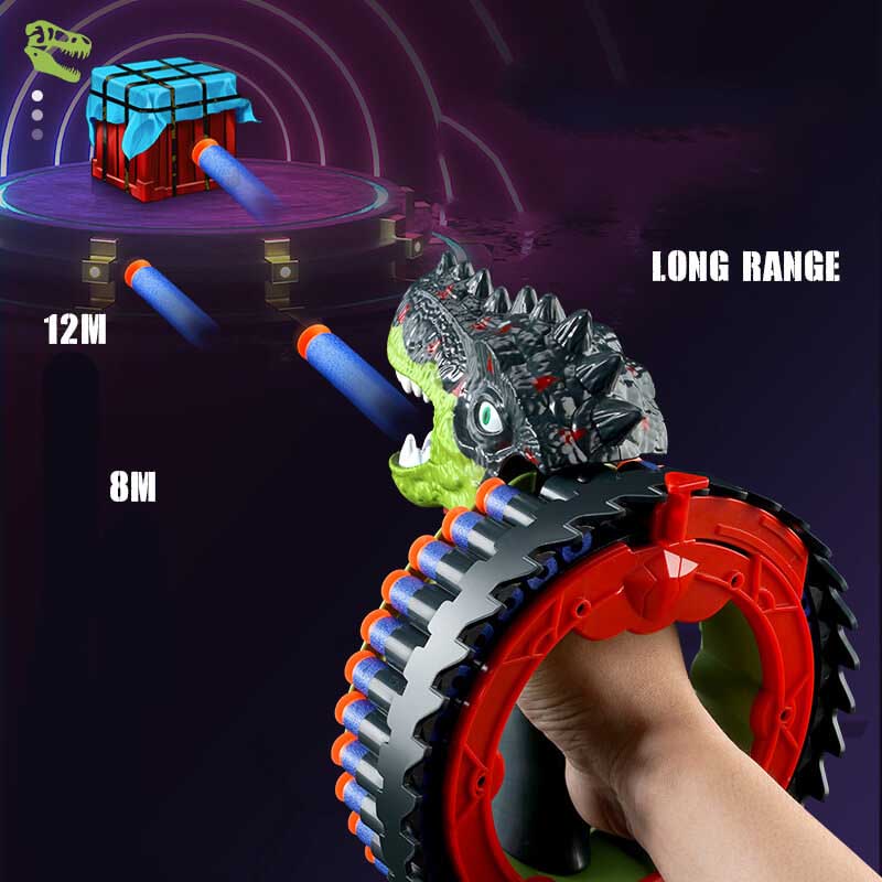 Dinosaur Electric Auto Wristband Rotating Foam Dart Blaster-Kublai-Kublai