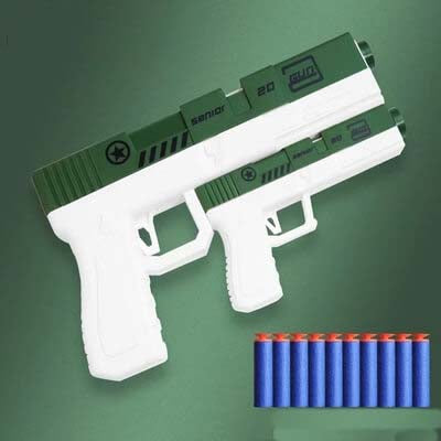 Large & Small Glock Kids Foam Toy Blaster 2pcs-Kublai-green-Kublai