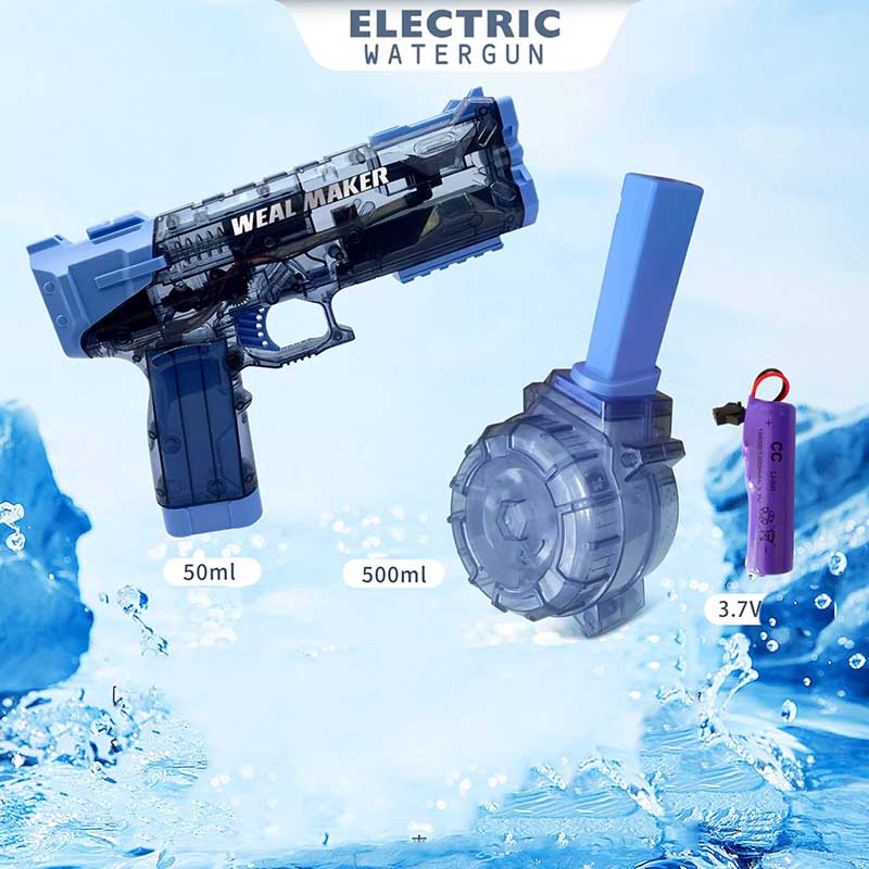 Ice Blasting High Speed Transprent Water Blaster Electric Squirt Toy-Biu Blaster-Uenel