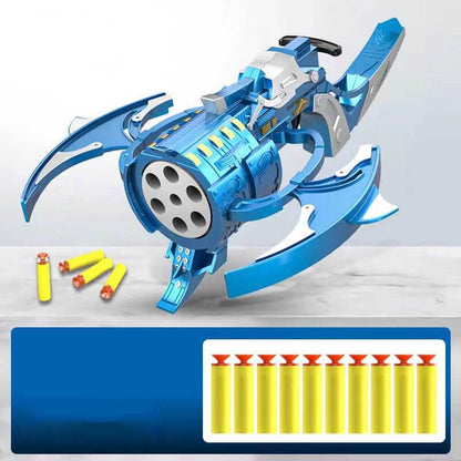 ChuKoNu Repeating 6-Rounds Manual Foam Dart Blaster-Kublai-blue-Kublai