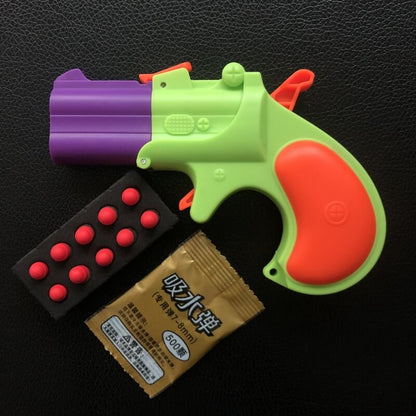 Carrot Double Barrel Mini Keychain Gel Ball Blaster