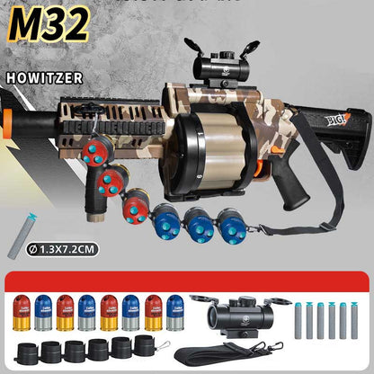 M32 6-Rounds Triple-Shots Grenade Launcher Foam Dart Blaster