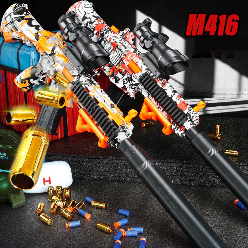 JG M416 Manual Graffiti Shell Ejecting Foam Blaster
