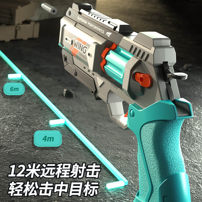 Wing Burst Mech Manual 6-Rounds Revolver Dart Blaster-Kublai-Kublai