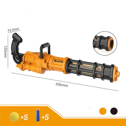 Gatling Air Pump Manual Dart Blaster Foam Ball Gun 2in1