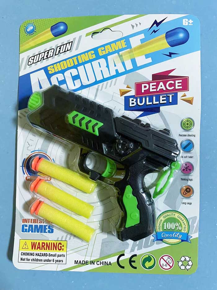 Super Fun Mnaual Foam Blaster Toy Gift for Kids-Kublai-green-Kublai