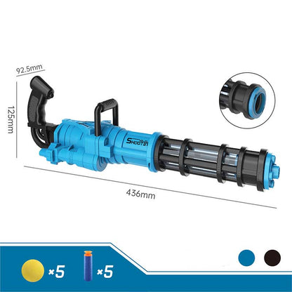 Gatling Air Pump Manual Dart Blaster Foam Ball Gun 2in1