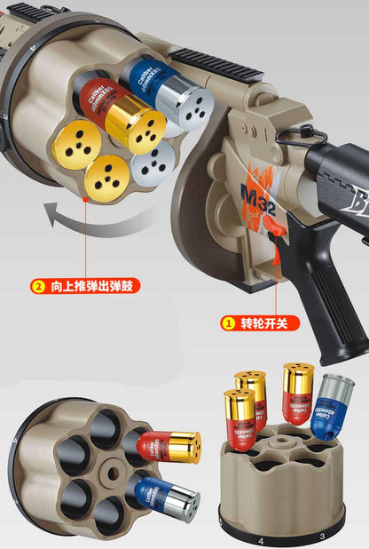 M32 6-Rounds Triple-Shots Grenade Launcher Foam Dart Blaster