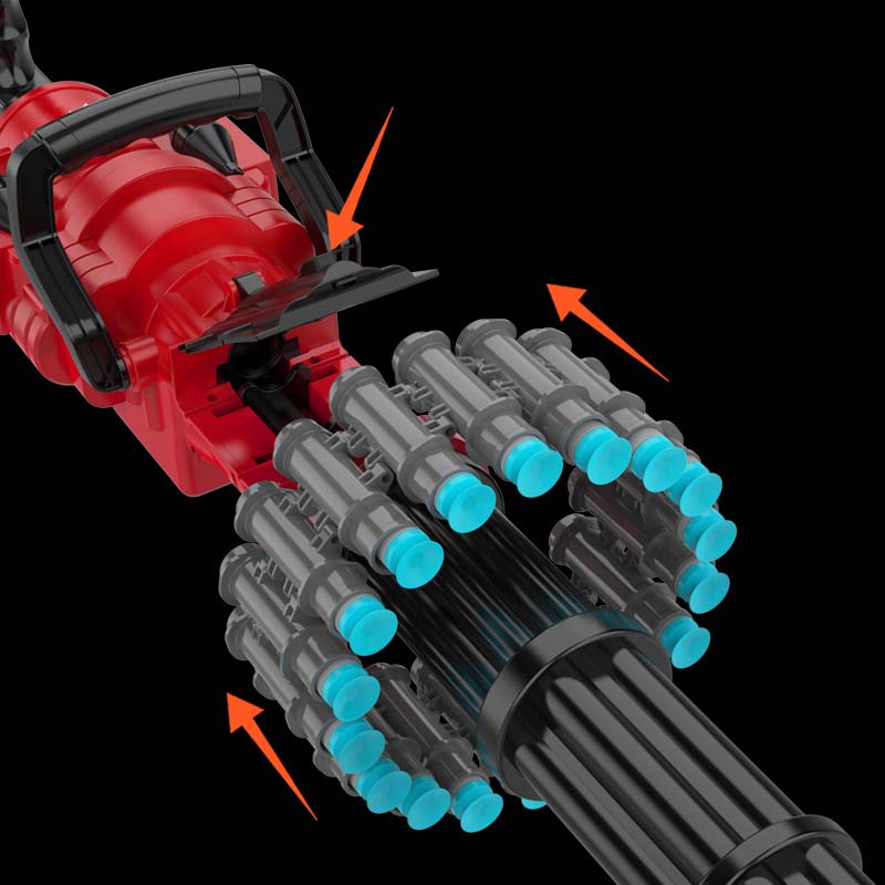 Manual Action Gatling Belt Fed Foam Dart Blaster