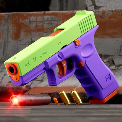 Glock Shell Ejecting Laser Tag Foam Dart Blaster