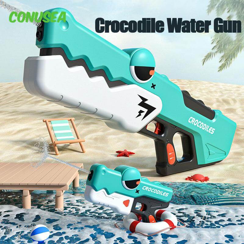 Crocodile Water Gun Automatic Electric Blaster Spray Outdoor Summer Pool Toys-Biu Blaster-Uenel