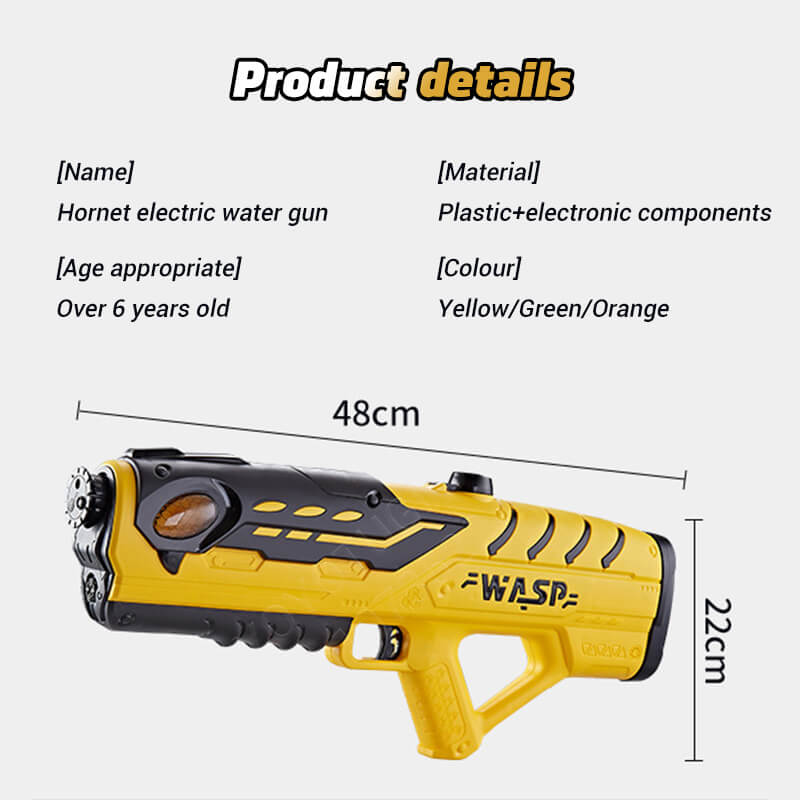 WASP Fully Automatic Water Gun 3-Nozzle Electric Toy One Click Water Injection-Biu Blaster-Uenel