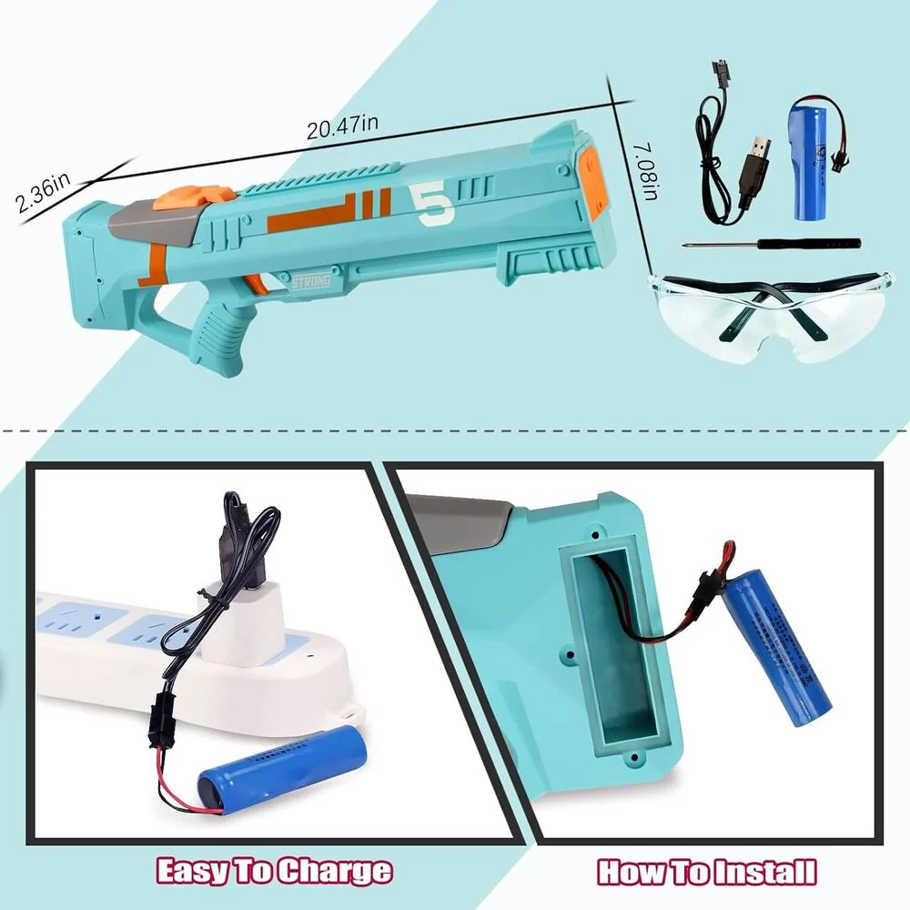 Electric continuous water absorption gun