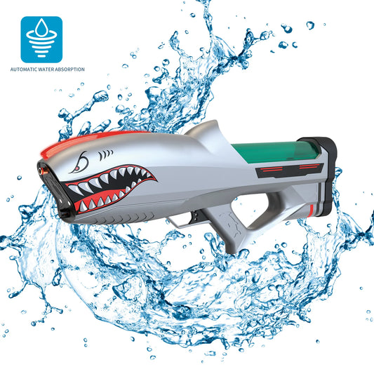 Kublai S2 Mini Shark Electric Water Blaster, Electric Squirt Auto Refill Summer Pool Beach Toy