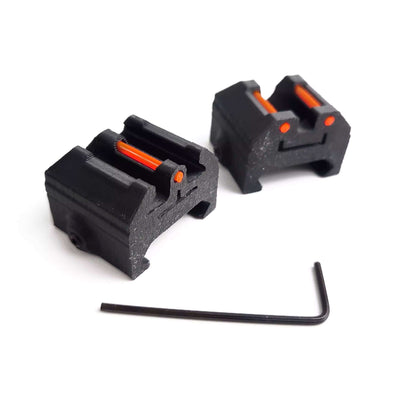 P90 3D Print Low Profile Fiber Sights-Scopes & Sights-Kublai-red-Kublai