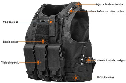 Multifunction Lightweight Molle Amphibious Tactical Vest-玩具/游戏-Biu Blaster-Biu Blaster