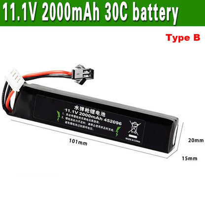 HJ 11.1V/7.4V 2000mAh 30C Lipo Battery-battery-Biu Blaster-11.1v-Biu Blaster