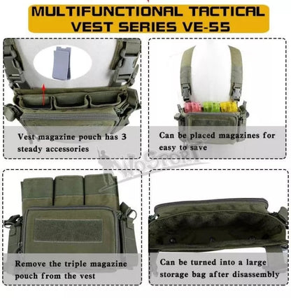 WST VE-55 Multifunctional Tactical Vest 500D-玩具/游戏-Biu Blaster-Biu Blaster