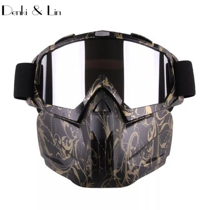 Retro Harley Tactical Face Mask with Detachable Google-玩具/游戏-Biu Blaster-C-Biu Blaster