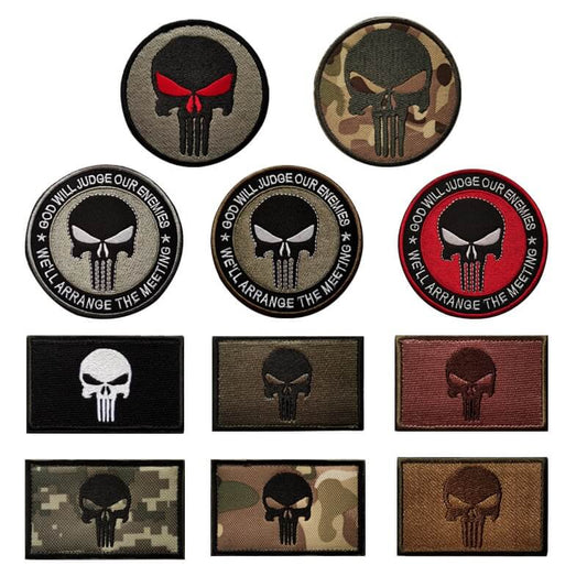 3D Embroidered Hook Patches Tactical Punisher Military Patch for Clothing Backpack Stickers Embroidery Badge