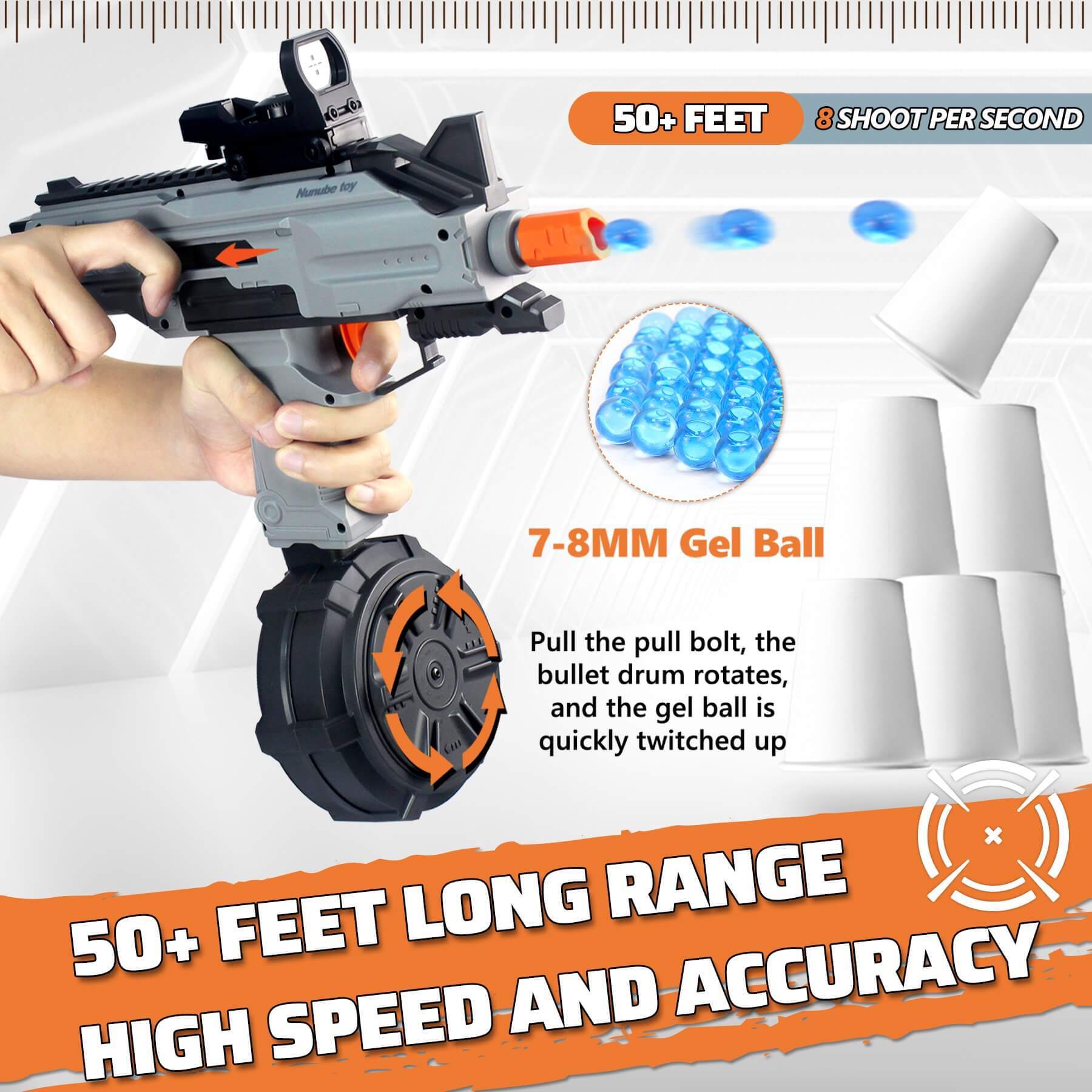 UZI Electric Gel Ball Blaster Splatter Toy (US Stock)-gel blaster-Kublai-Kublai